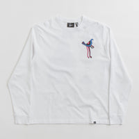 by Parra Wine And Books Long Sleeve T-Shirt in White thumbnail