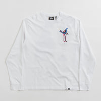 by Parra Wine And Books Long Sleeve T-Shirt - White thumbnail