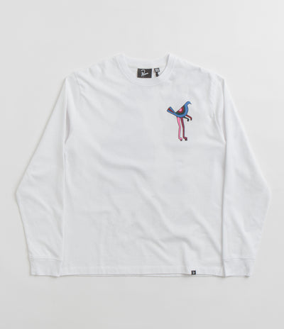 by Parra Wine And Books Long Sleeve T-Shirt in White