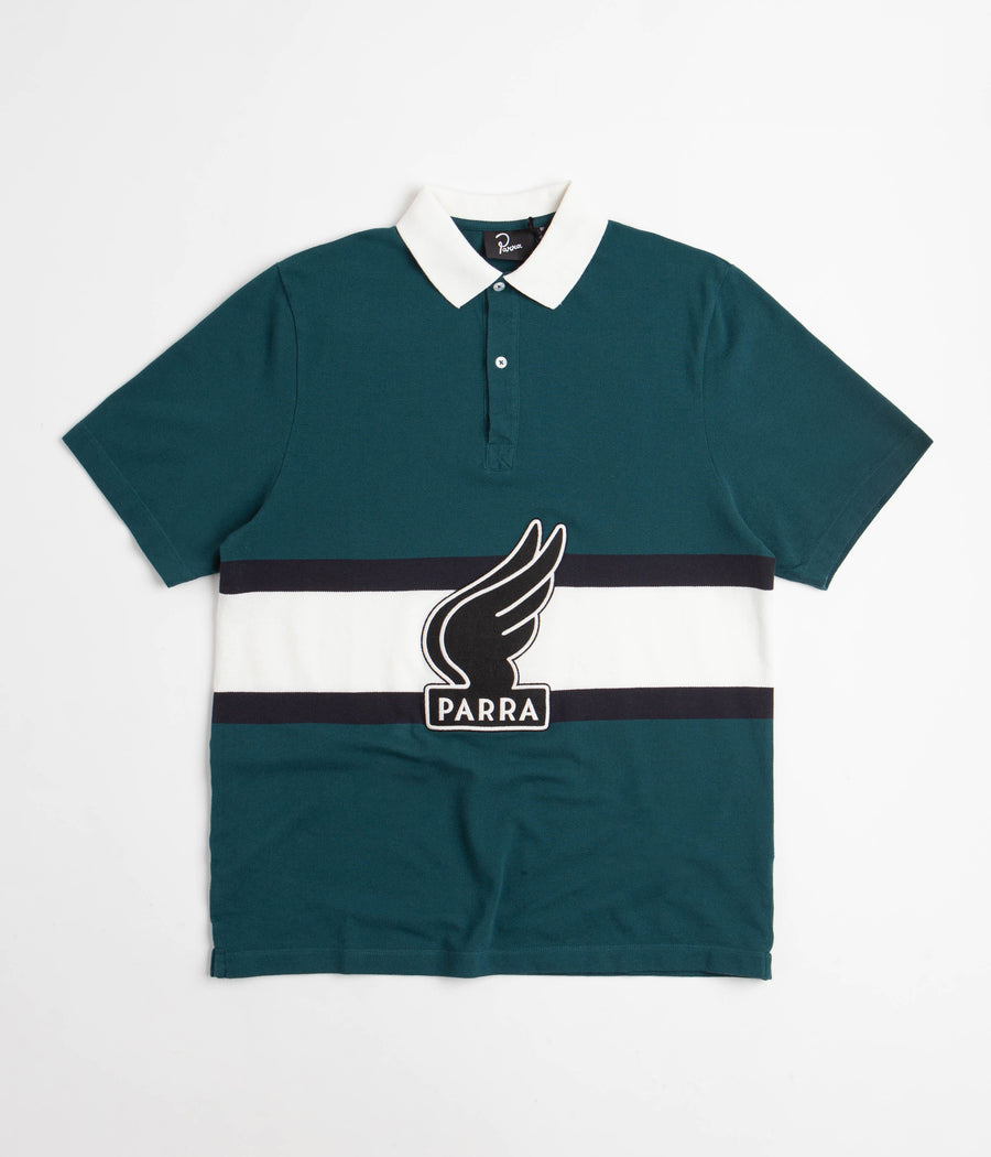 by Parra Winged Logo Polo Shirt - Teal