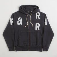 by Parra Word Salad Full Zip Hoodie in Dark Navy thumbnail