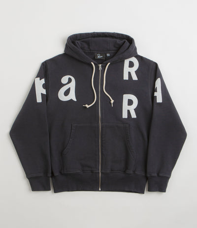 by Parra Word Salad Full Zip Hoodie in Dark Navy