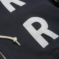 by Parra Word Salad Full Zip Hoodie in Dark Navy thumbnail