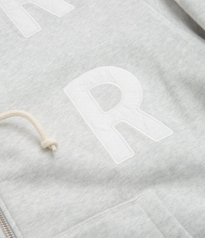 by Parra Word Salad Full Zip Hoodie in Heather Grey