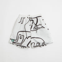 by Parra Yoga Walks Swim Shorts in White thumbnail