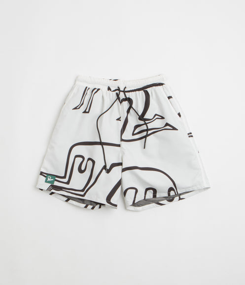 by Parra Yoga Walks Swim Shorts - White