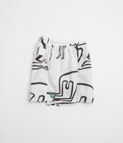 by Parra Yoga Walks Swim Shorts in White