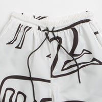 by Parra Yoga Walks Swim Shorts in White thumbnail
