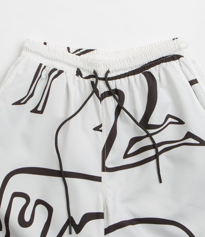 by Parra Yoga Walks Swim Shorts in White