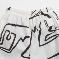 by Parra Yoga Walks Swim Shorts in White thumbnail