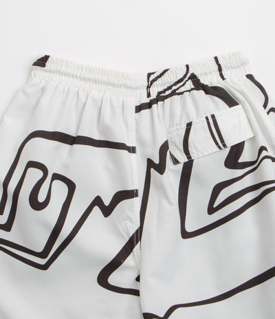 by Parra Yoga Walks Swim Shorts in White