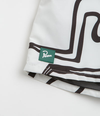by Parra Yoga Walks Swim Shorts in White