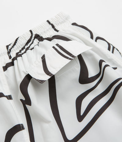 by Parra Yoga Walks Swim Shorts in White