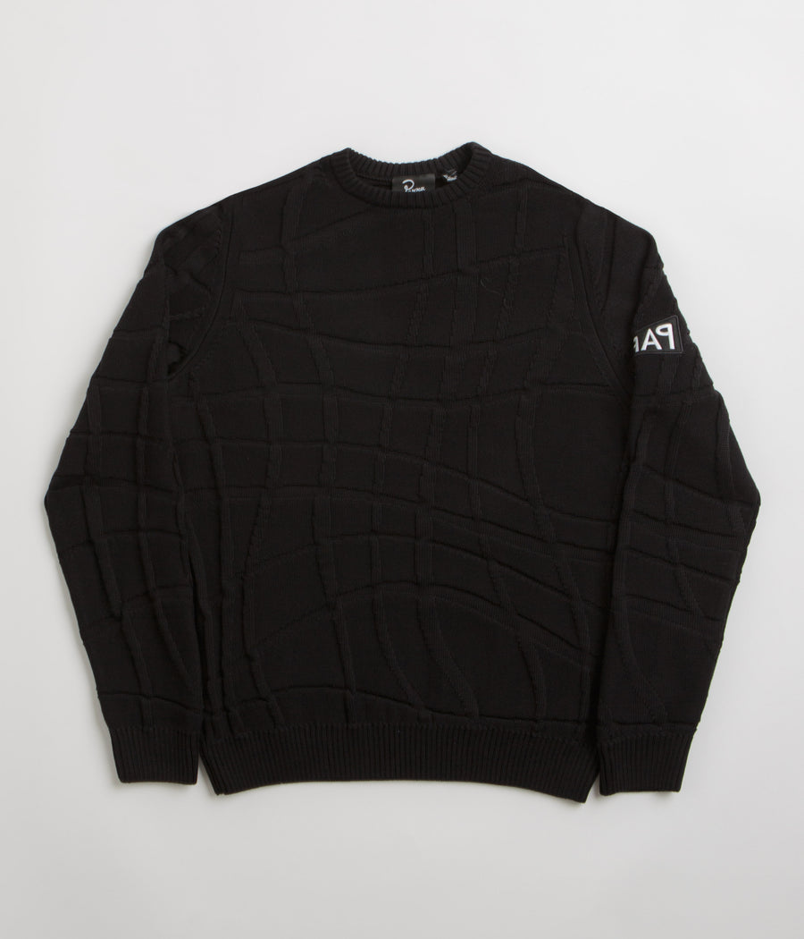 by Parra Your Boring Abstract Village Knitted Sweatshirt in Black
