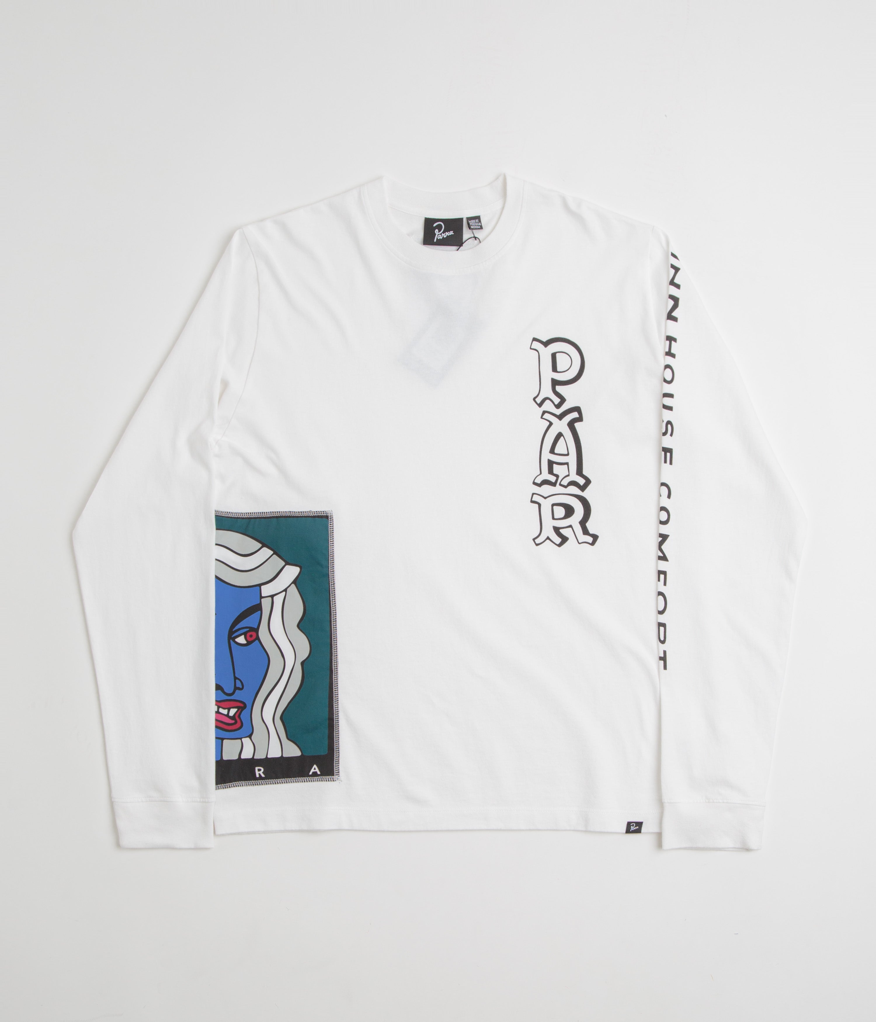 by Parra Your Face Long Sleeve T-Shirt in White