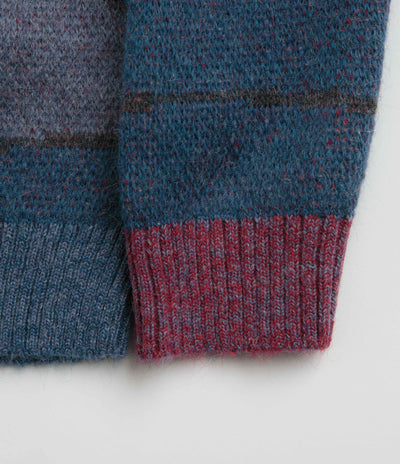 Parra Postcode by Parra Your Street Knitted Sweatshirt - Blue | flatspot
