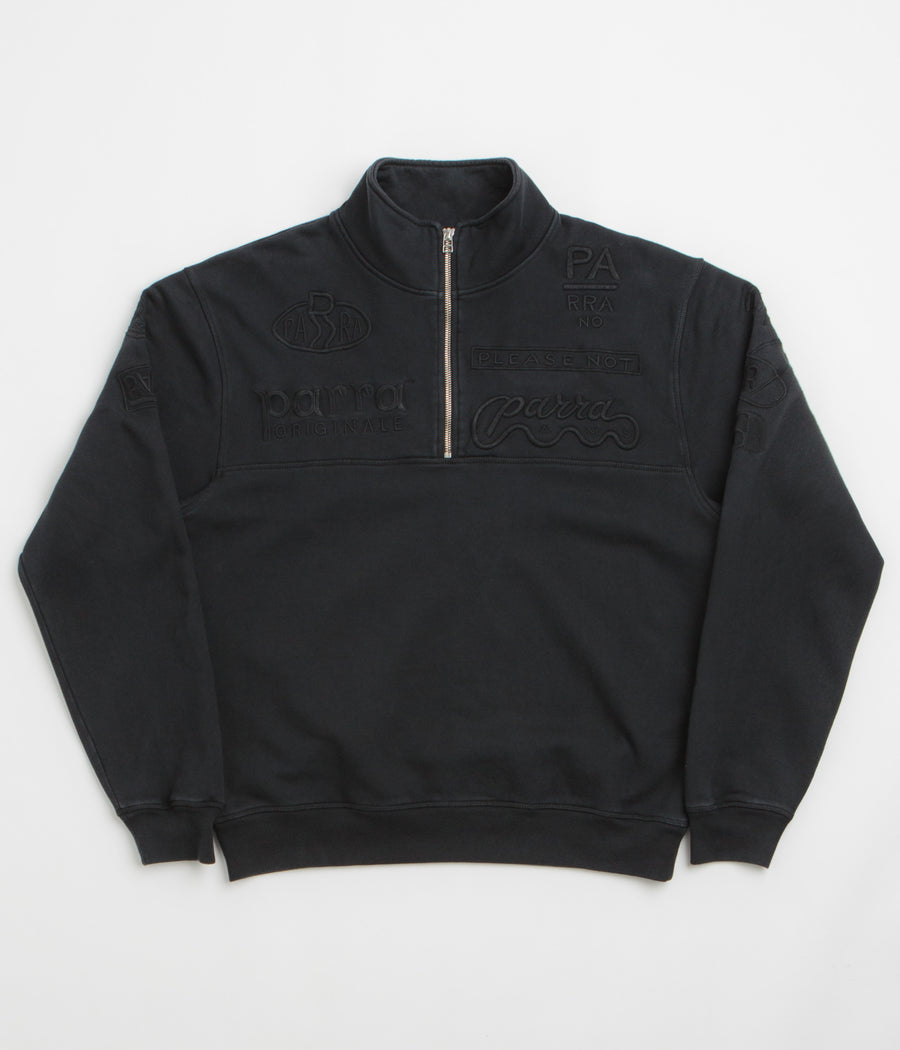 by Parra Media Training Quarter Zip Sweatshirt - Black