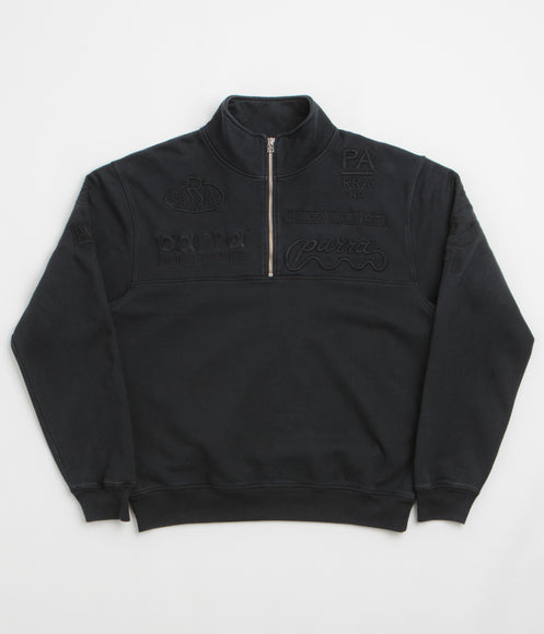 by Parra Media Training Quarter Zip Sweatshirt - Black