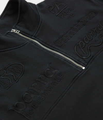 by Parra Media Training Quarter Zip Sweatshirt - Black