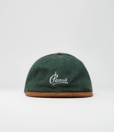 by Parra Painters Script Corduroy Cap in Pine Green