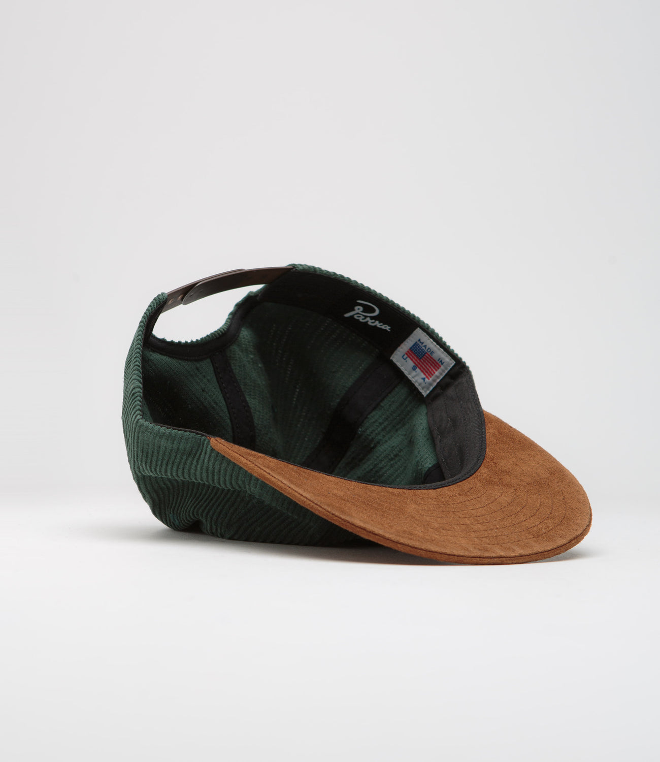 by Parra Painters Script Corduroy Cap - Pine Green | Flatspot