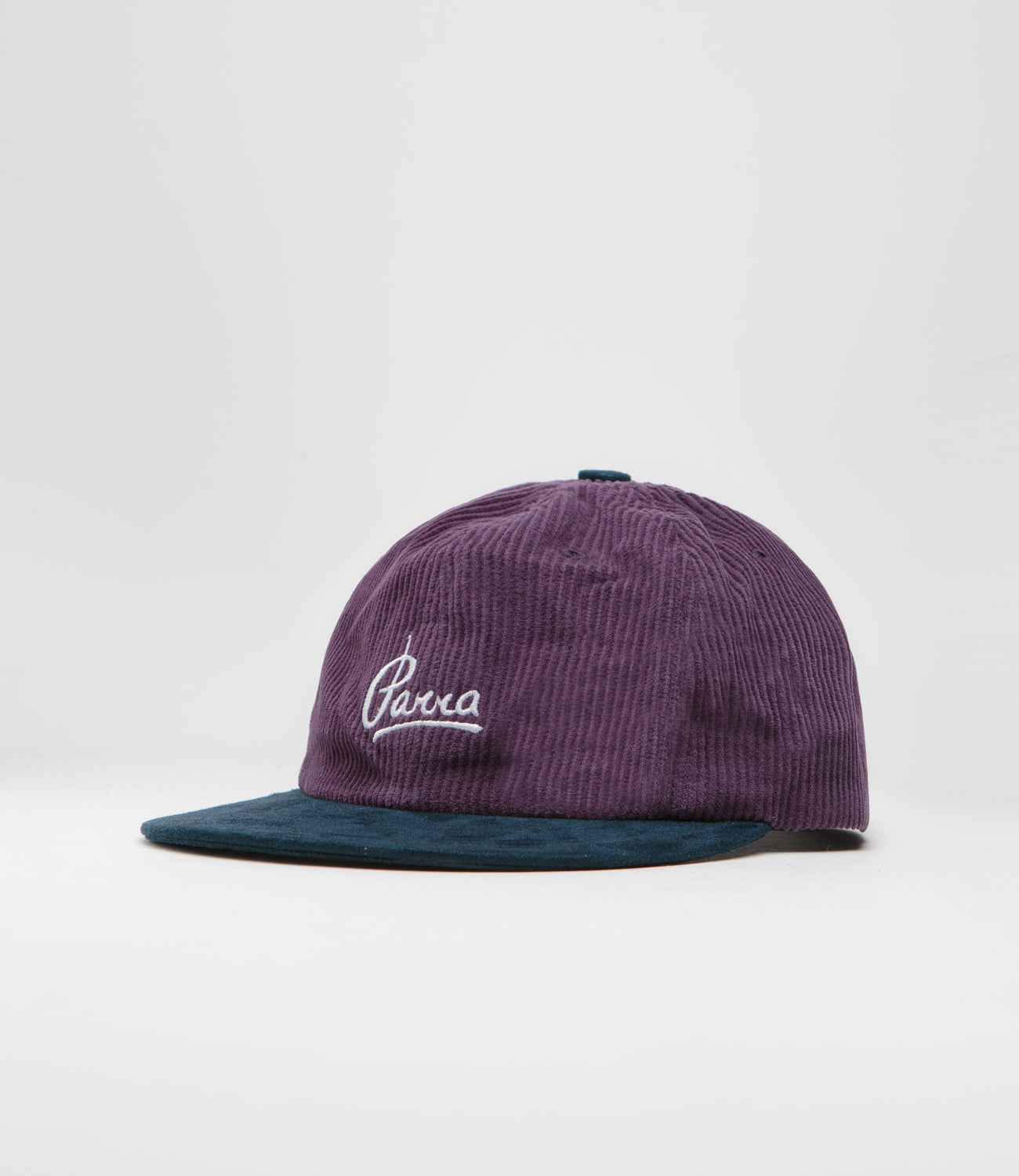 by Parra Painters Script Corduroy Cap - Purple | Flatspot