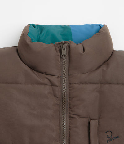 by Parra Protect The Sun Reversible Puffer Jacket - Brown