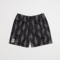 by Parra Waved Mesh Shorts - Black thumbnail