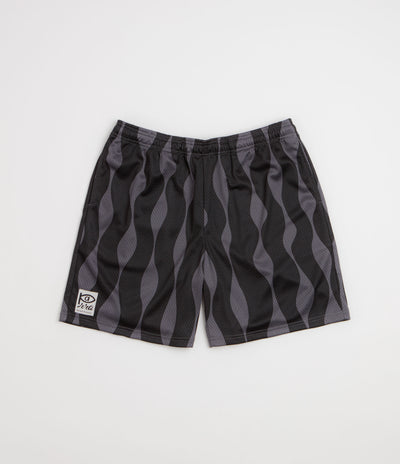 by Parra Waved Mesh Shorts - Black