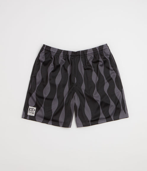 by Parra Waved Mesh Shorts - Black