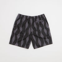 by Parra Waved Mesh Shorts - Black thumbnail
