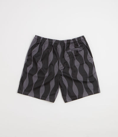 by Parra Waved Mesh Shorts - Black