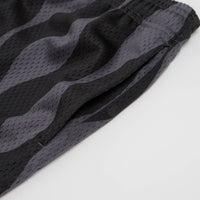 by Parra Waved Mesh Shorts - Black thumbnail