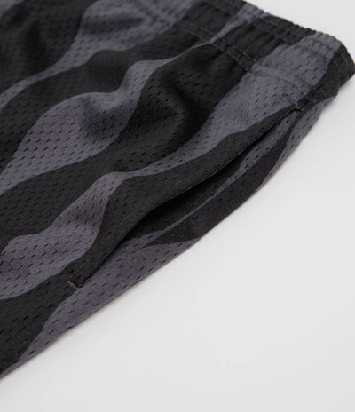 by Parra Waved Mesh Shorts - Black