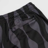 by Parra Waved Mesh Shorts - Black thumbnail