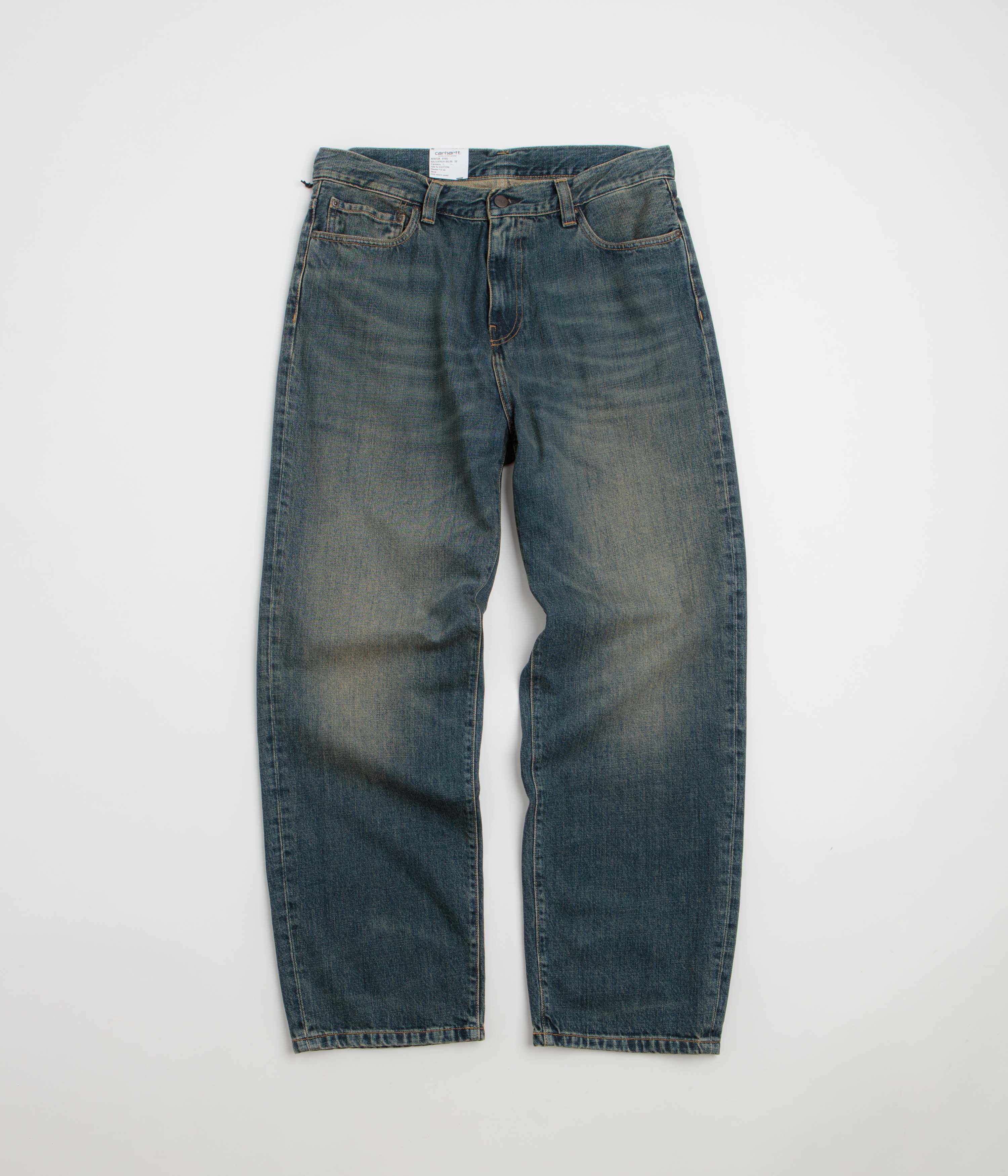 Carhartt Aaron Pants - Blue Mid Worn Used
