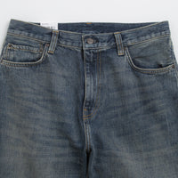 Carhartt Aaron Pants in Blue Worn Used Wash thumbnail