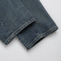 Carhartt Aaron Pants in Blue Worn Used Wash thumbnail