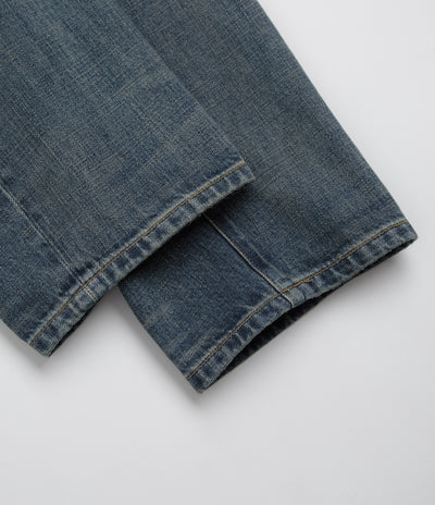 Carhartt Aaron Pants in Blue Worn Used Wash