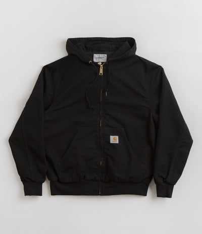 Carhartt Active Jacket in Black Rinsed