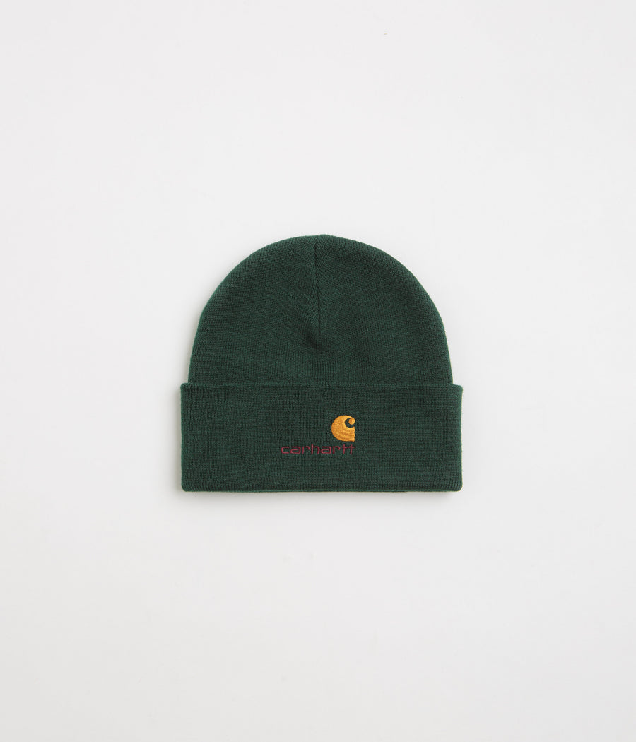 Carhartt American Script Beanie in Dark Fir