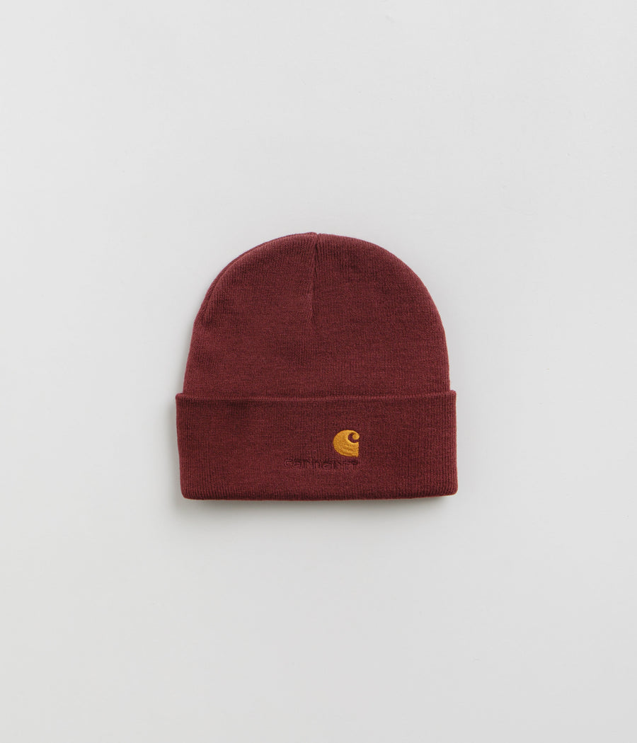 Carhartt American Script Beanie in Malbec