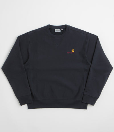 Carhartt American Script Crewneck Sweatshirt - Deep Night