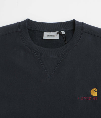 Carhartt American Script Crewneck Sweatshirt - Deep Night