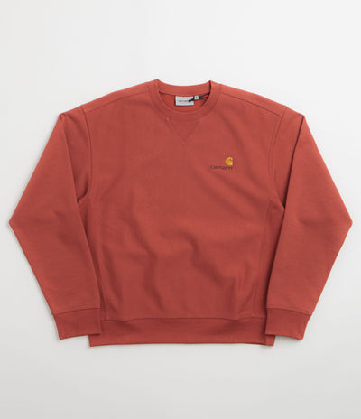 Carhartt American Script Crewneck Sweatshirt - Oxide Red