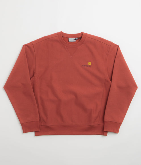 Carhartt American Script Crewneck Sweatshirt - Oxide Red
