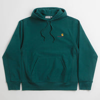 Carhartt American Script Hoodie in Malachite thumbnail