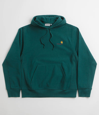 Carhartt American Script Hoodie in Malachite