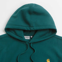 Carhartt American Script Hoodie in Malachite thumbnail