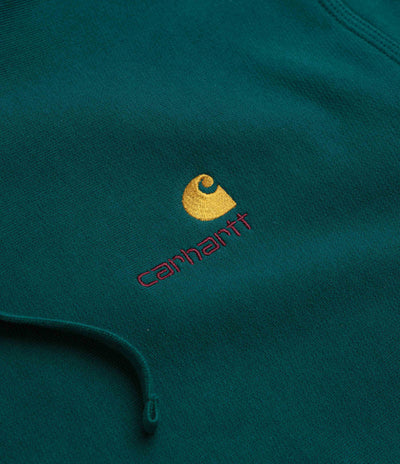 Carhartt American Script Hoodie in Malachite